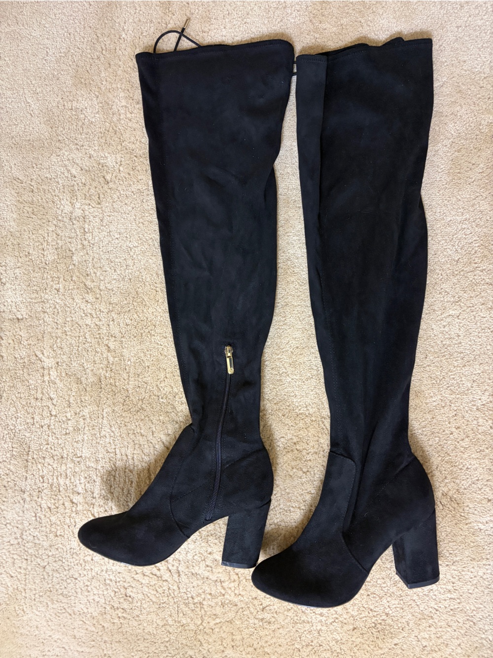 Guess Black Over-the-Knee Block Heel Boots| size 6.5